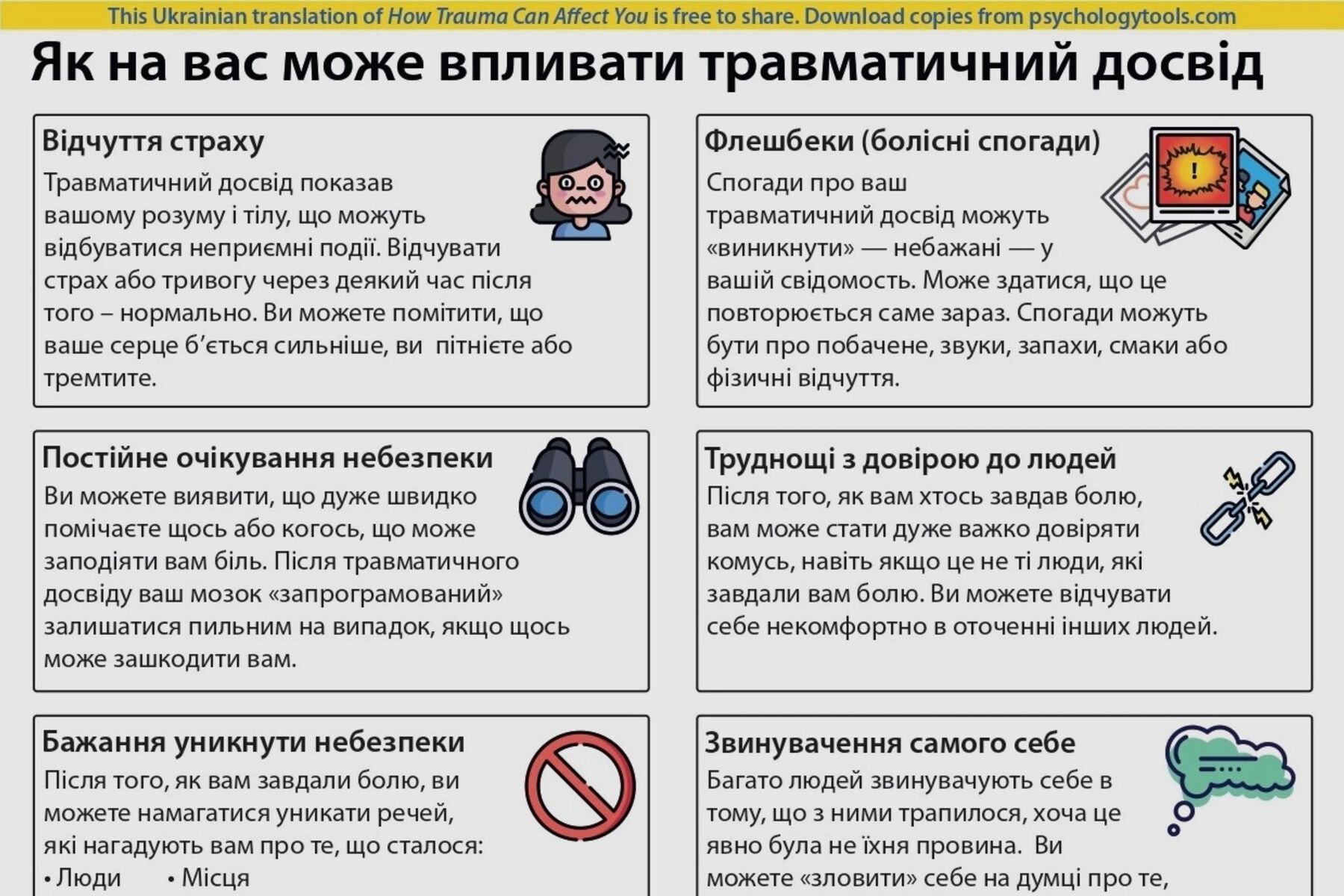 Як на вас може впливати травматичний досвід